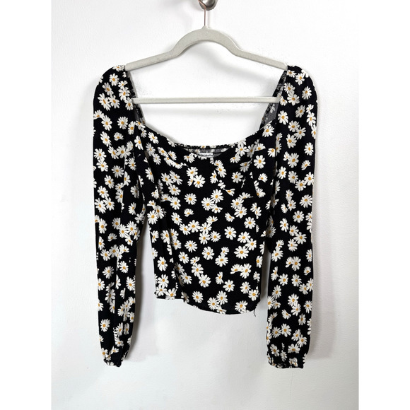 Reformation Tops - Reformation Black Daisy Sweetheart Blouse Sexy Classic Timeless Coquette Twee 6